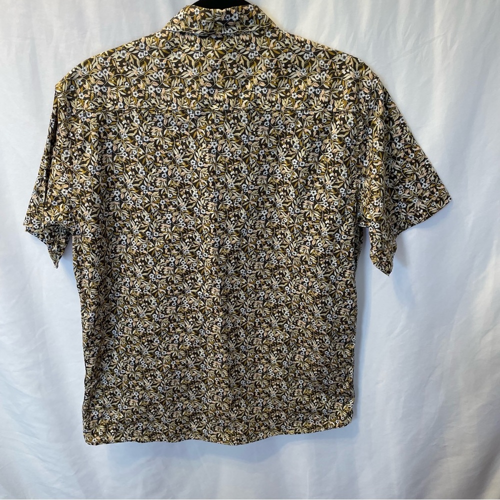 Firstribe‎ Surf Culture Large Short Sleeve Button Up Shirt Floral Artsy Bold - Picture 10 of 15